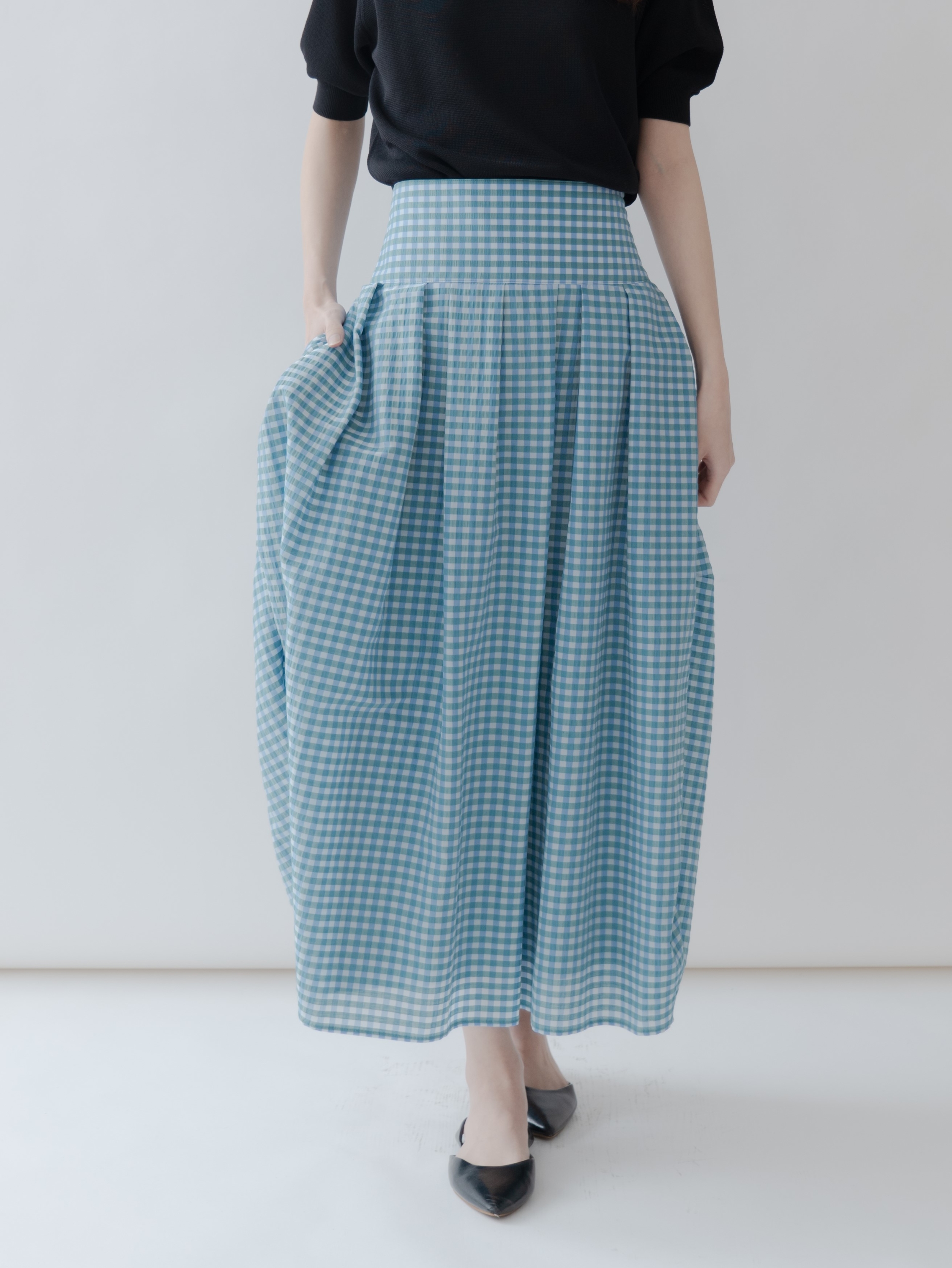 ギンガムチェックバルーンスカート / クームのスカート通販
