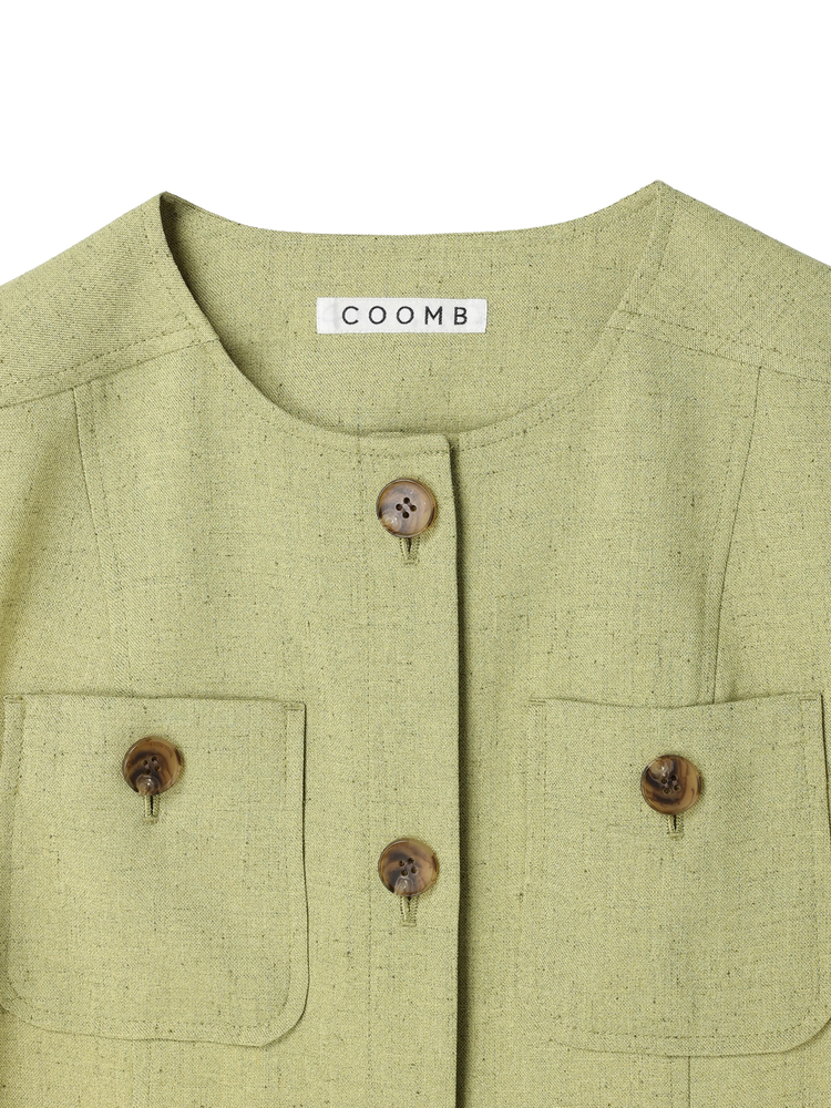 COOMB(クーム) |スラブオックスポケットデザインジレ