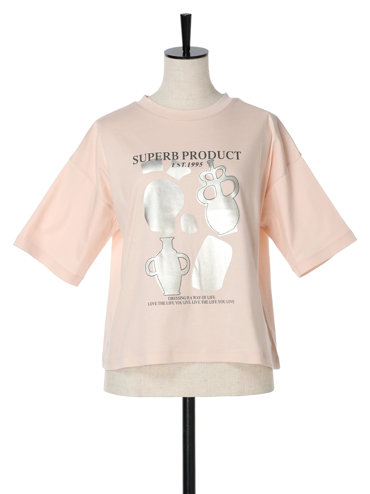 COOMB(クーム) |箔プリントカジュアルＴシャツ