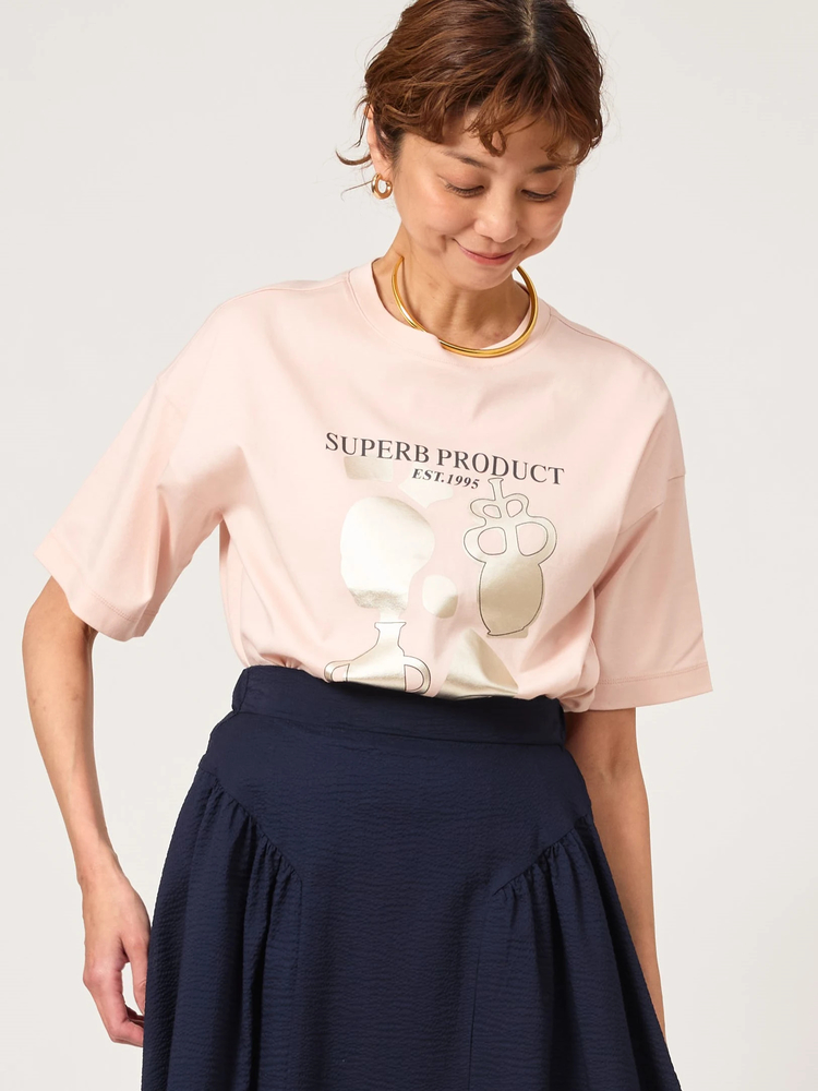 COOMB(クーム) |箔プリントカジュアルＴシャツ