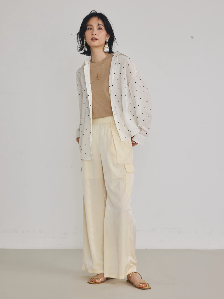 COOMB(クーム) |アシンメトリドット柄シャツ