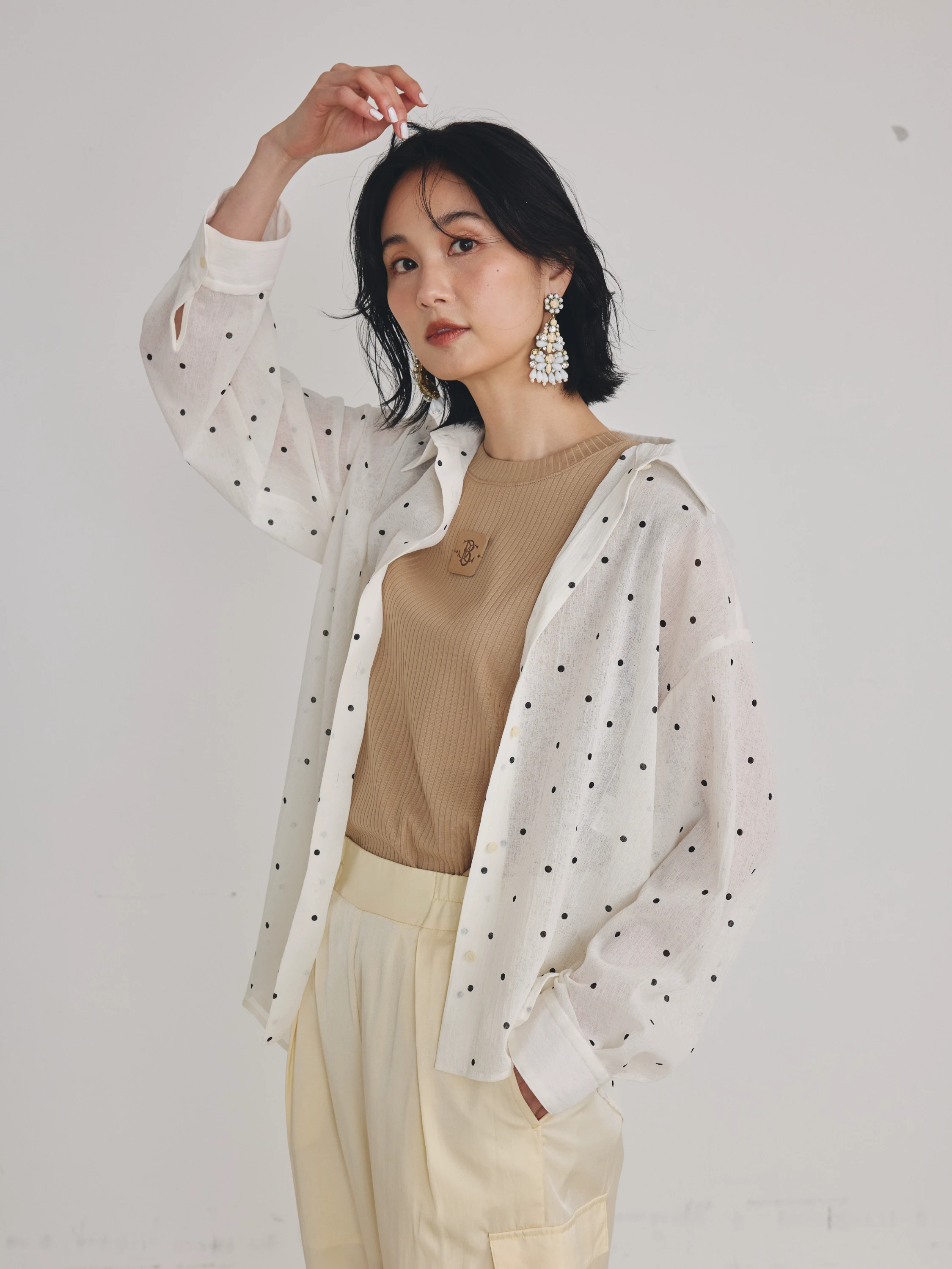 Coomb - coomb コンビデザインブラウス  ¥20,900 アシンメトリドット柄シャツ / COOMB（クーム）のシャツ
