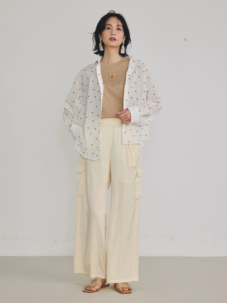 COOMB(クーム) |アシンメトリドット柄シャツ