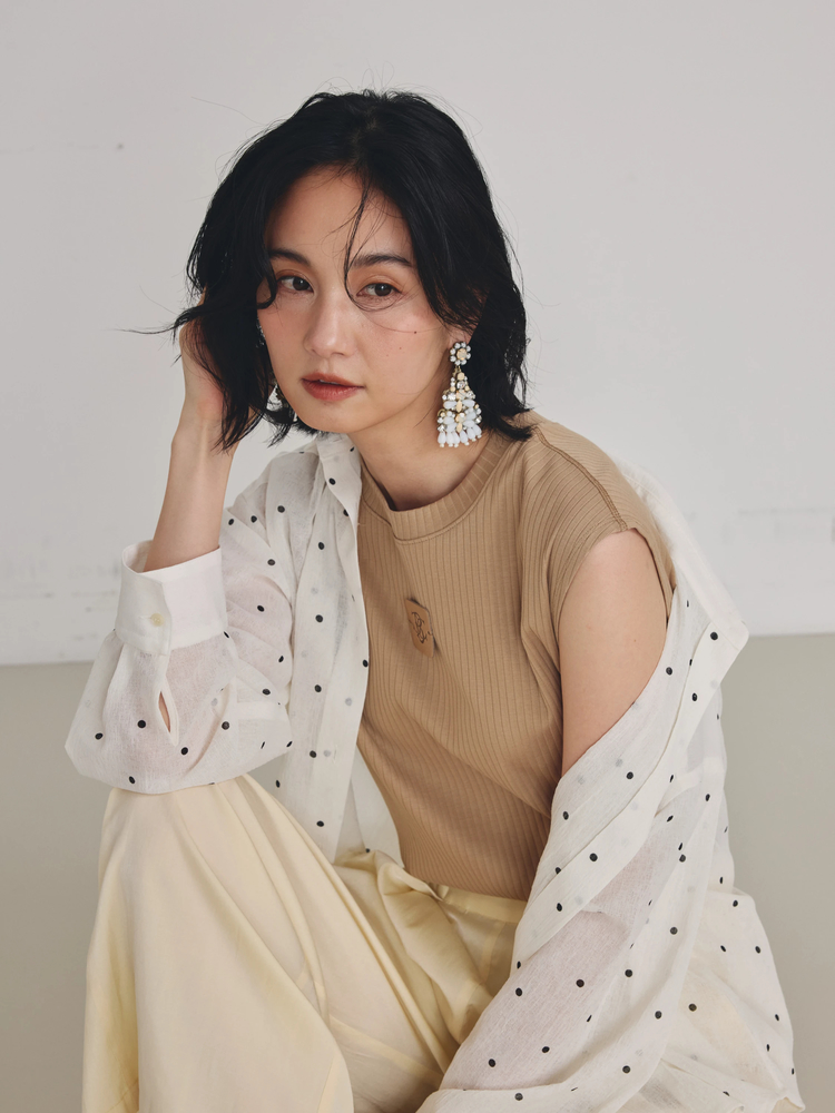 COOMB(クーム) |アシンメトリドット柄シャツ