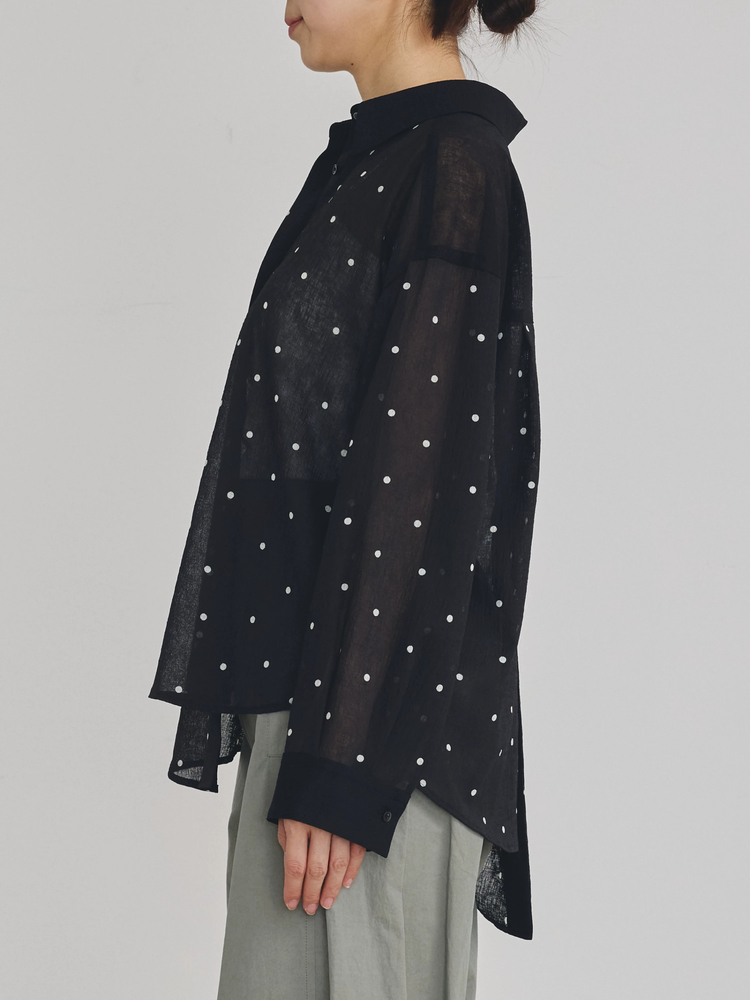 COOMB(クーム) |アシンメトリドット柄シャツ