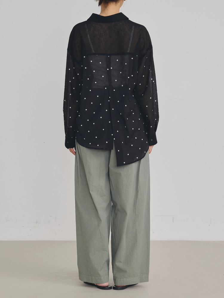COOMB(クーム) |アシンメトリドット柄シャツ