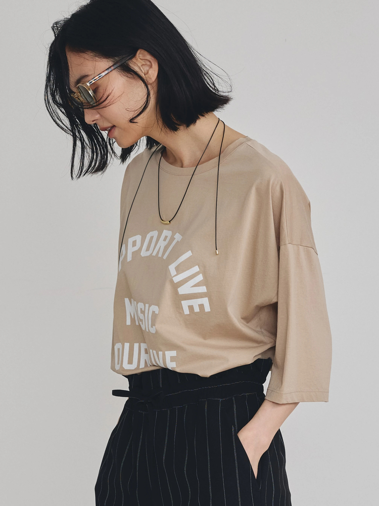 COOMB(クーム) |ロゴプリント5部袖Tシャツ