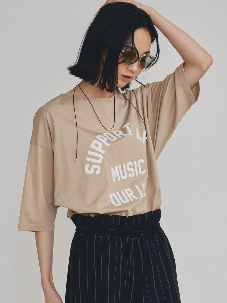 COOMB(クーム) |ロゴプリント5部袖Tシャツ