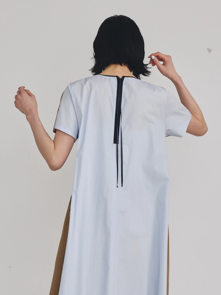 COOMB(クーム) |バイカラー半袖ワンピース(ロング)