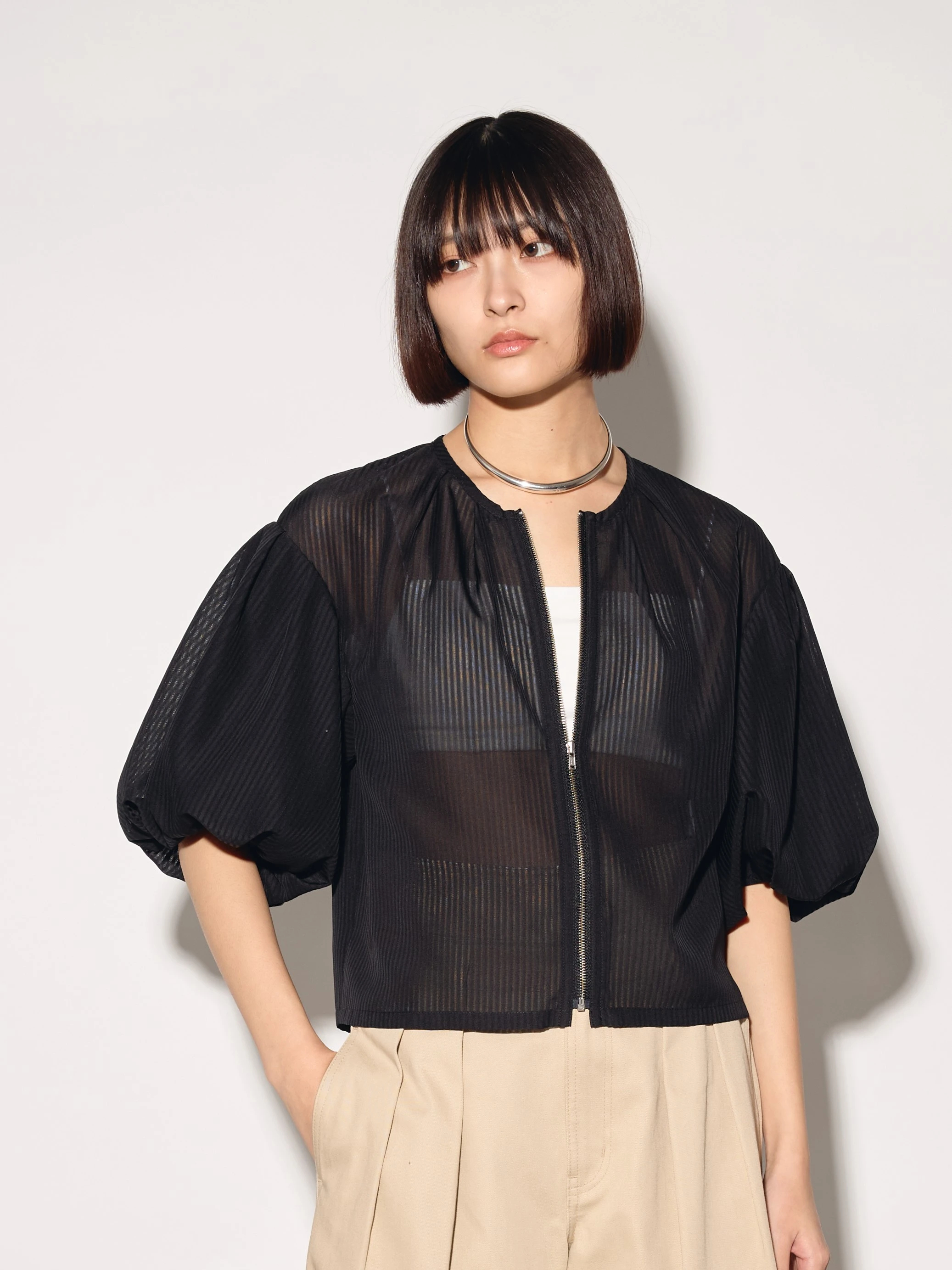 予約販売】stripe shirt blouson【2色展開】※5月末～6月初旬頃