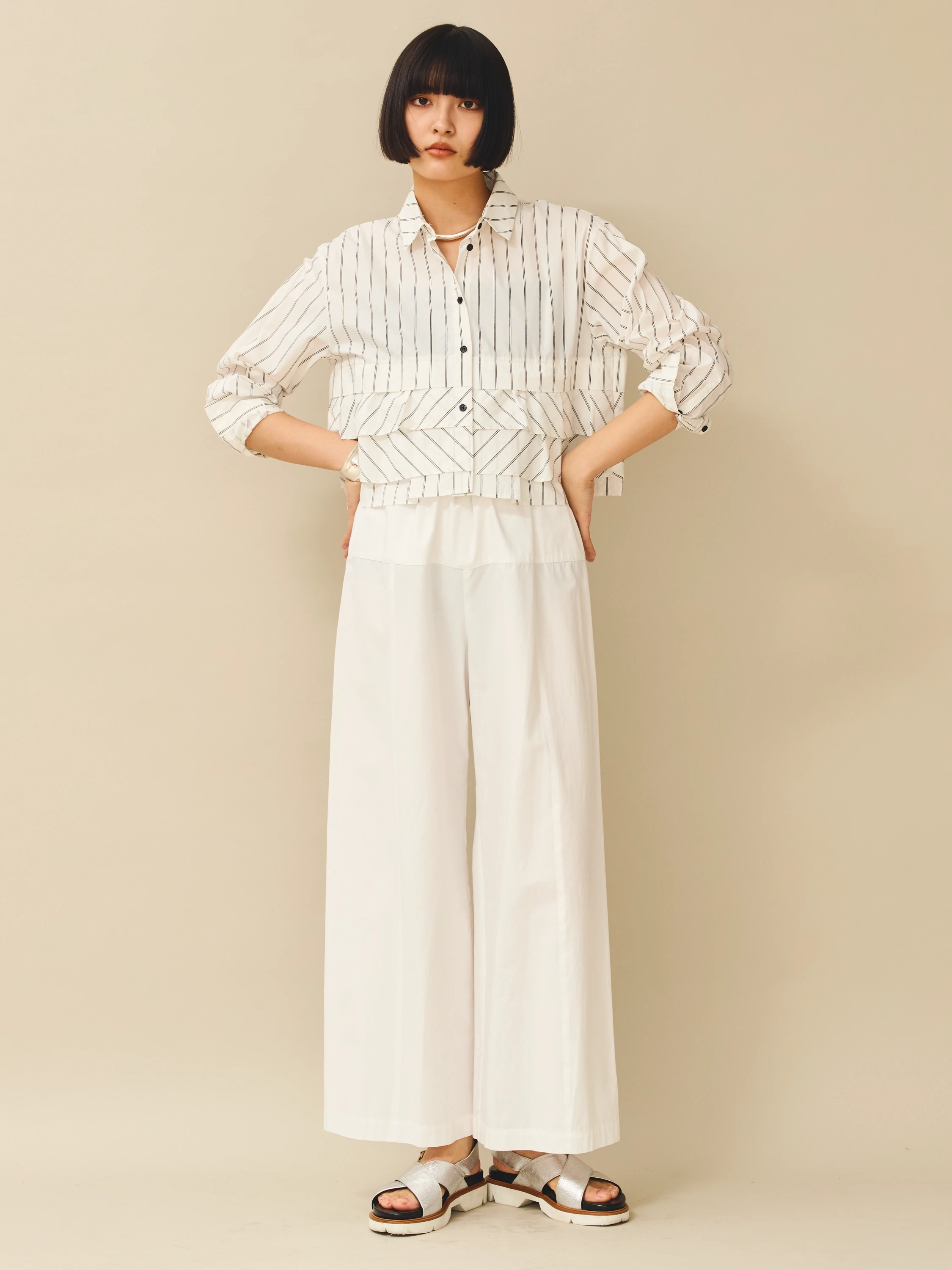 Arumlily ストライプブラウス Arumlily ストライプブラウス